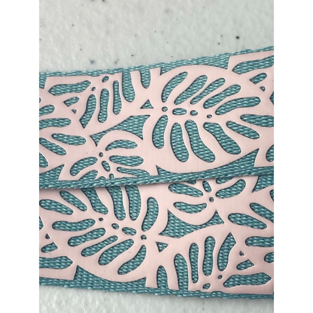 Vera Bradley Rainforest Canopy Light Teal Pink Wide Lanyard NWT - Picture 3 of 9